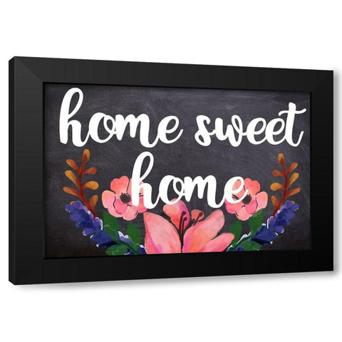 Home Sweet Home Black Modern Wood Framed Art Print with Double Matting by Matic, Jelena