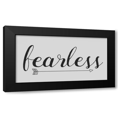 Fearless Grey Arrow Black Modern Wood Framed Art Print with Double Matting by Matic,Jelena