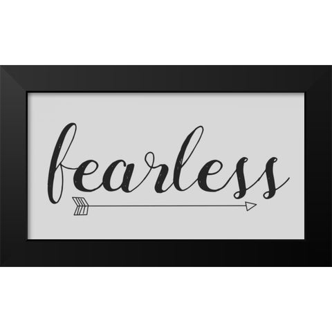 Fearless Grey Arrow Black Modern Wood Framed Art Print by Matic,Jelena