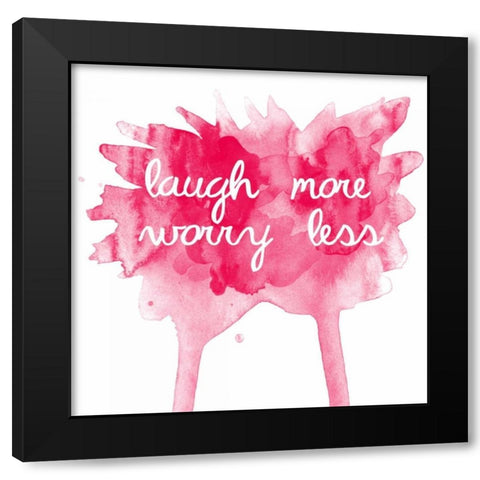 Worry Less Black Modern Wood Framed Art Print with Double Matting by Matic, Jelena