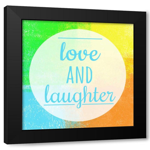 Love andLaughter Black Modern Wood Framed Art Print by Matic, Jelena