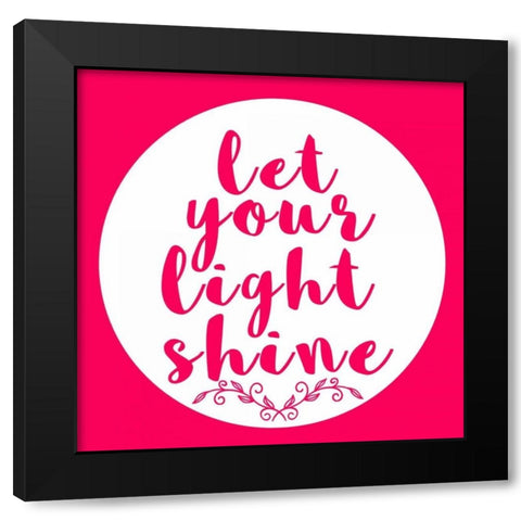 Light Shine Black Modern Wood Framed Art Print with Double Matting by Matic, Jelena