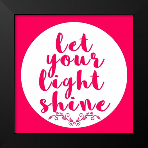 Light Shine Black Modern Wood Framed Art Print by Matic, Jelena