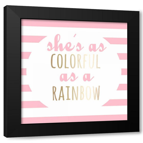 Yes She Is Black Modern Wood Framed Art Print with Double Matting by Matic, Jelena