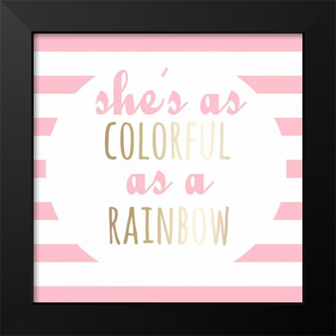 Yes She Is Black Modern Wood Framed Art Print by Matic, Jelena
