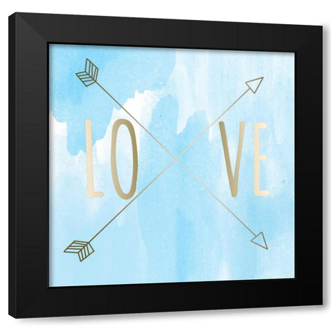 Love Arrow Black Modern Wood Framed Art Print with Double Matting by Matic, Jelena