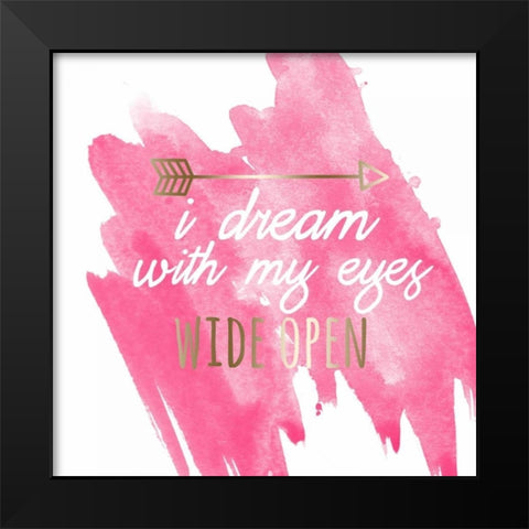 Dream Arrow Black Modern Wood Framed Art Print by Matic, Jelena