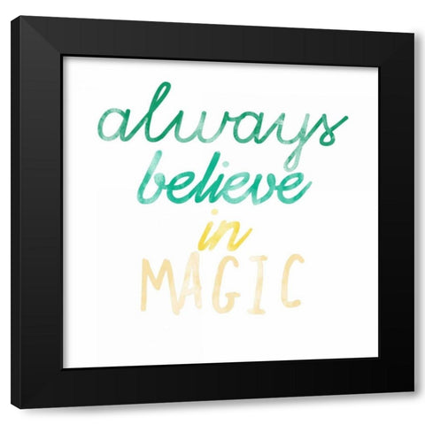 Magical Belief Black Modern Wood Framed Art Print with Double Matting by Matic, Jelena
