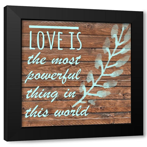This World Black Modern Wood Framed Art Print with Double Matting by Matic, Jelena