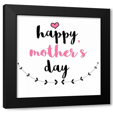 Mothers Day Necklace Black Modern Wood Framed Art Print by Matic, Jelena