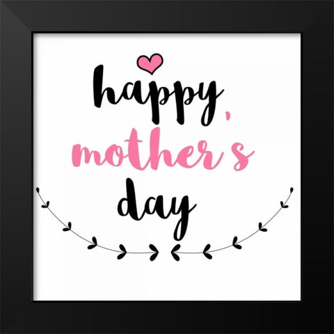 Mothers Day Necklace Black Modern Wood Framed Art Print by Matic, Jelena