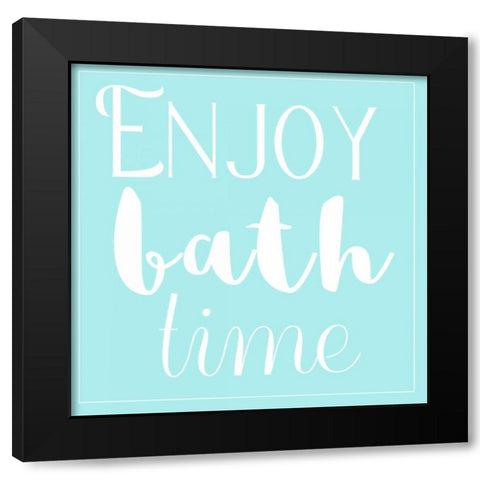 Enjoyable Bath Black Modern Wood Framed Art Print by Matic, Jelena