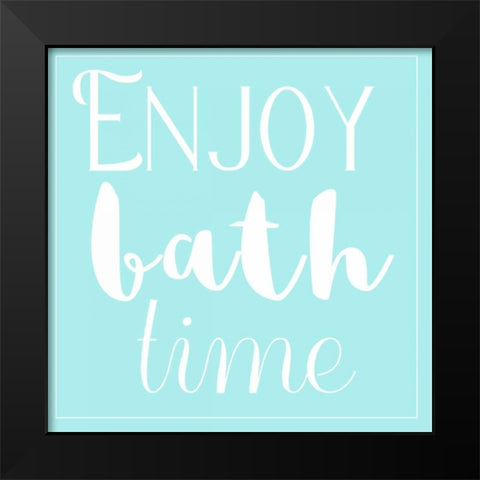 Enjoyable Bath Black Modern Wood Framed Art Print by Matic, Jelena