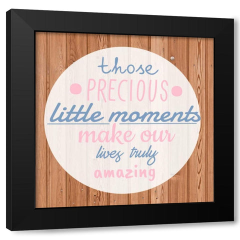 Precious Moments Black Modern Wood Framed Art Print by Matic, Jelena