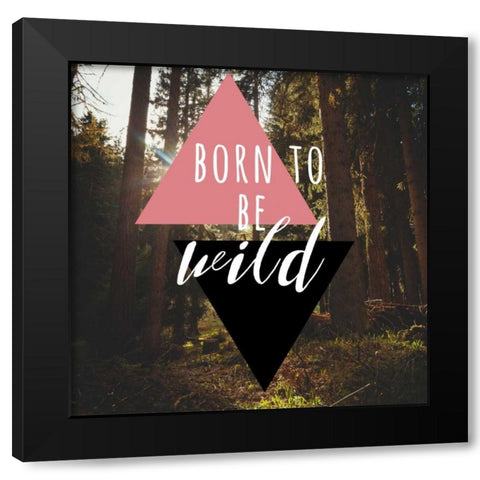 Born to be Wild 2 Black Modern Wood Framed Art Print with Double Matting by Matic,Jelena