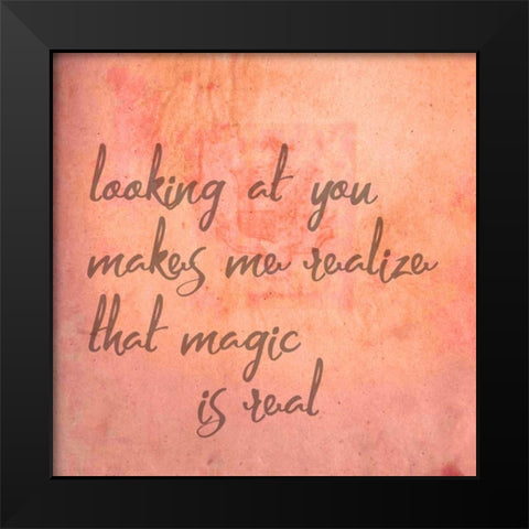 Looking At You Black Modern Wood Framed Art Print by Matic,Jelena