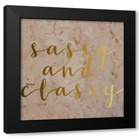 Sassy and Classy Black Modern Wood Framed Art Print with Double Matting by Matic,Jelena