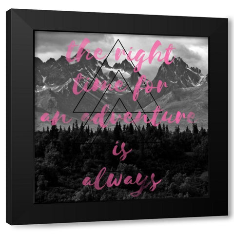 The Right Time Black Modern Wood Framed Art Print by Matic,Jelena