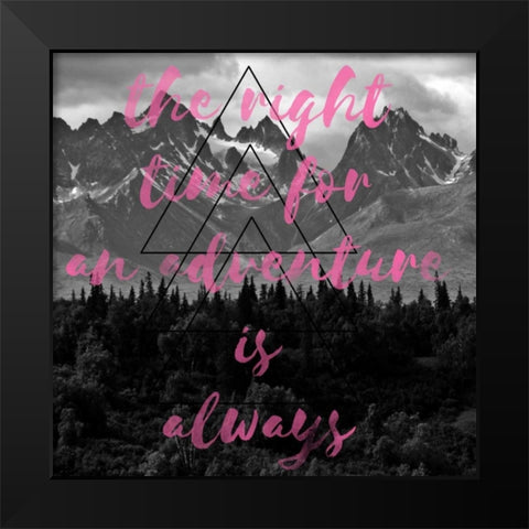The Right Time Black Modern Wood Framed Art Print by Matic,Jelena