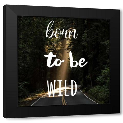 Born To Be Wild Black Modern Wood Framed Art Print with Double Matting by Matic,Jelena