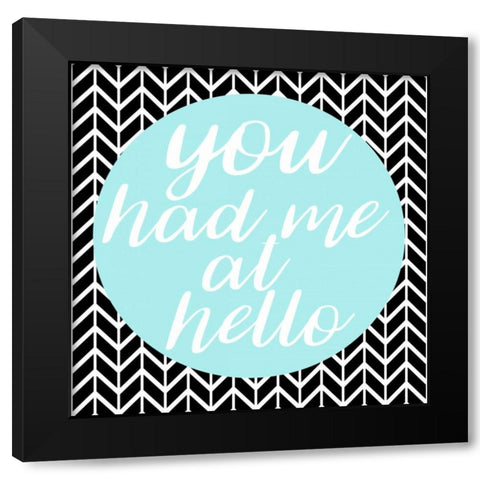 At Hello Arrows Black Modern Wood Framed Art Print by Matic,Jelena