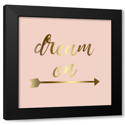 Dream In Gold Black Modern Wood Framed Art Print with Double Matting by Matic,Jelena