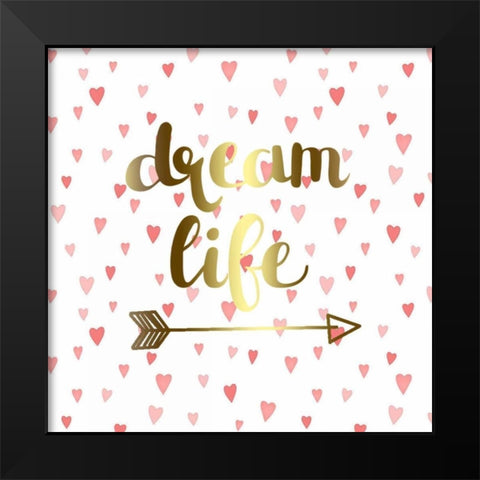 Dream Life Black Modern Wood Framed Art Print by Matic,Jelena