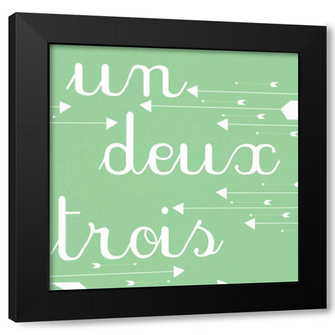 Un Deux Trois Black Modern Wood Framed Art Print with Double Matting by Matic,Jelena