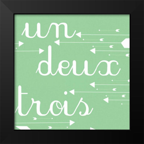 Un Deux Trois Black Modern Wood Framed Art Print by Matic,Jelena