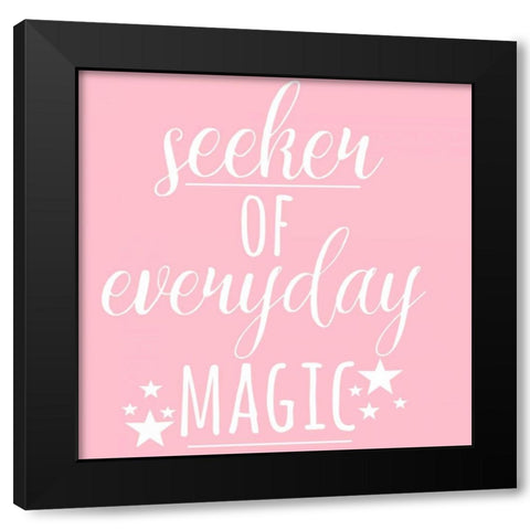 Seeker Of Magic Black Modern Wood Framed Art Print by Matic,Jelena