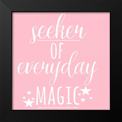 Seeker Of Magic Black Modern Wood Framed Art Print by Matic,Jelena