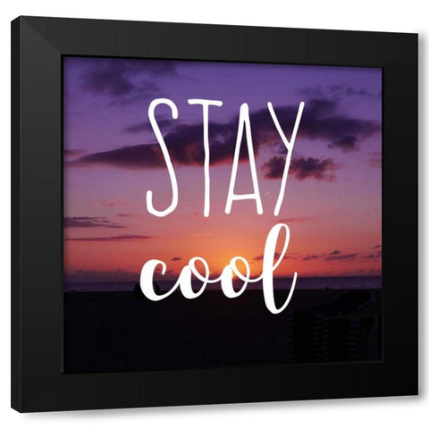 Insta Stay Cool Black Modern Wood Framed Art Print with Double Matting by Matic,Jelena