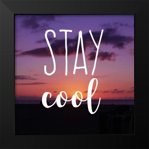 Insta Stay Cool Black Modern Wood Framed Art Print by Matic,Jelena