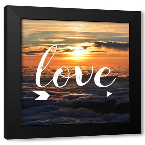 Insta Love Black Modern Wood Framed Art Print by Matic,Jelena