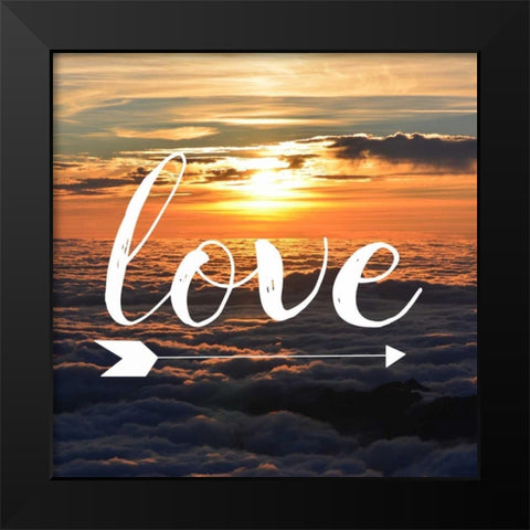 Insta Love Black Modern Wood Framed Art Print by Matic,Jelena