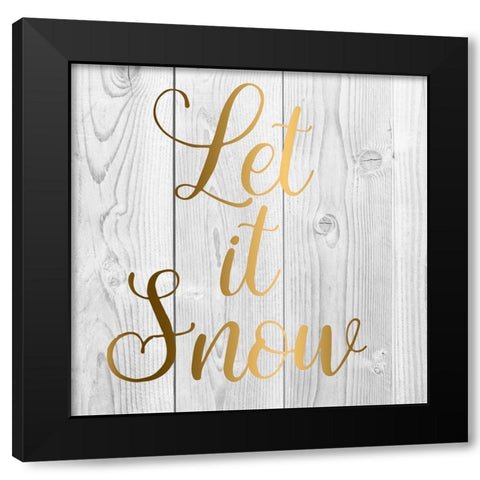Snow Black Modern Wood Framed Art Print with Double Matting by Matic, Jelena
