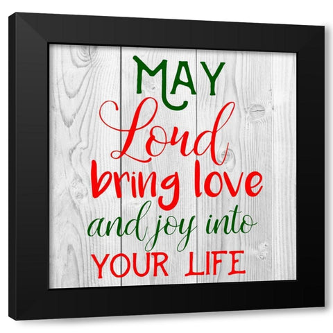 Bring Love Black Modern Wood Framed Art Print with Double Matting by Matic, Jelena
