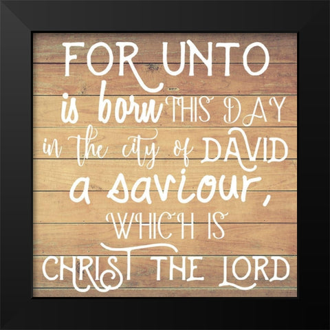For Unto Black Modern Wood Framed Art Print by Matic, Jelena