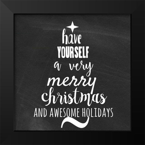 Tree Top Black Modern Wood Framed Art Print by Matic, Jelena