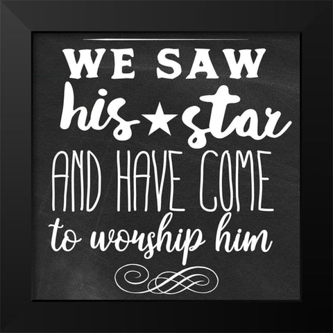 We Saw Black Modern Wood Framed Art Print by Matic, Jelena