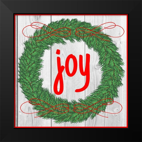 Joy Black Modern Wood Framed Art Print by Matic, Jelena