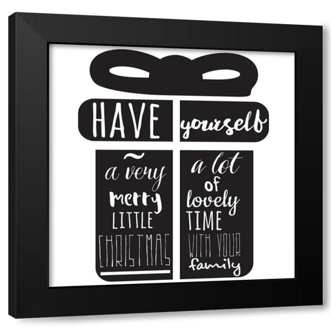 Gift Black Modern Wood Framed Art Print by Matic, Jelena