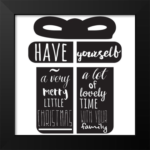 Gift Black Modern Wood Framed Art Print by Matic, Jelena