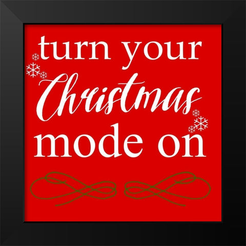 Mode Black Modern Wood Framed Art Print by Matic, Jelena