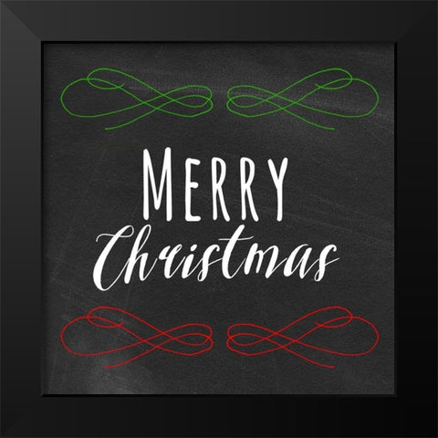 Merry Black Modern Wood Framed Art Print by Matic, Jelena