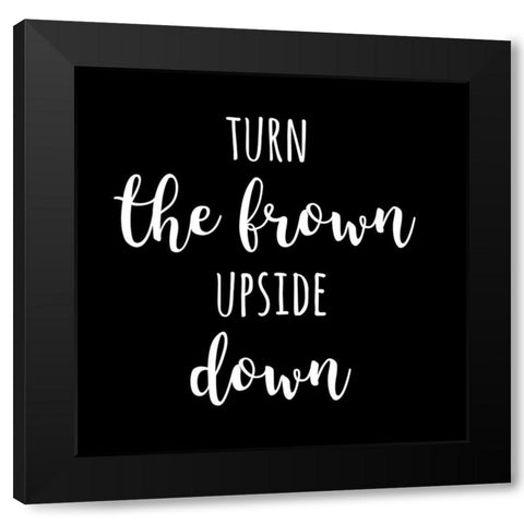 Down Black Modern Wood Framed Art Print by Matic, Jelena