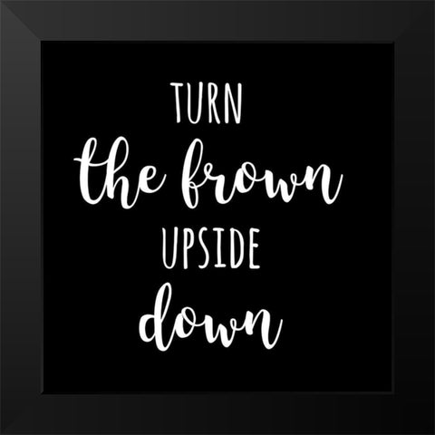 Down Black Modern Wood Framed Art Print by Matic, Jelena