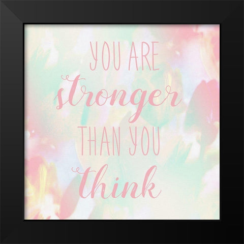 Think Black Modern Wood Framed Art Print by Matic, Jelena