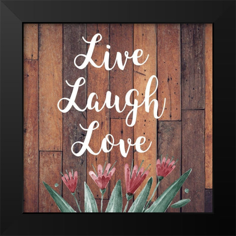 LLL Black Modern Wood Framed Art Print by Matic, Jelena