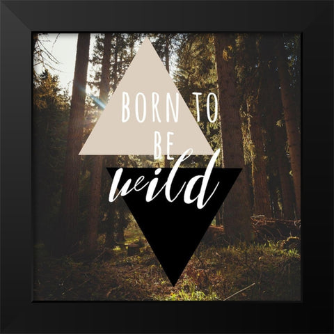 Born To Be Wild 38 Black Modern Wood Framed Art Print by Matic, Jelena